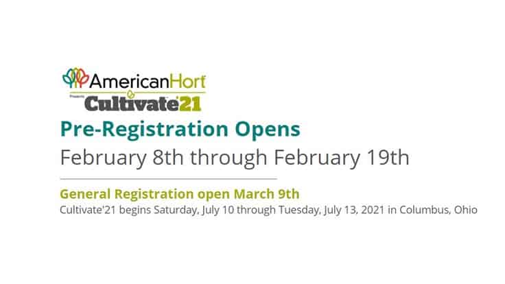 Cultivate'21 pre-registration opens on Feb. 8