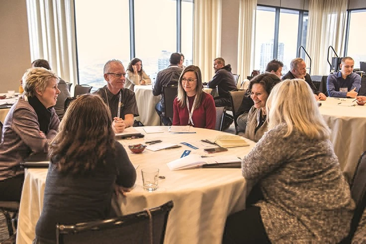Attendees at the 2019 Garden Center Executive Summit participate in one of several roundtables offered during the event.