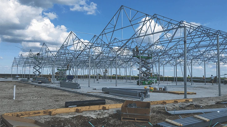 A greenhouse being built using tech from Prospiant