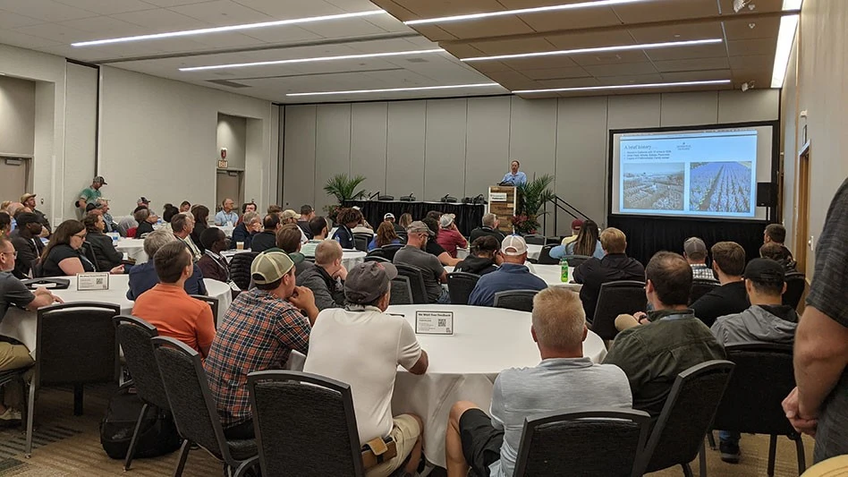 Jonathan Pedersen addresses attendees at Cultivate'22 in Columbus, Ohio.