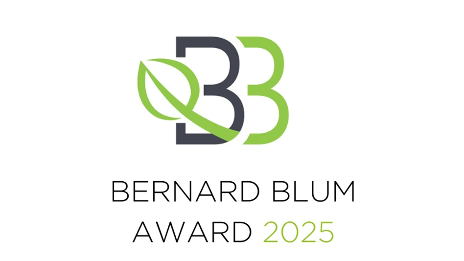 A logo with black and green text on a white background reading Bernard Blum Award 2025.