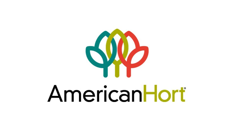 White background with the logo for AmericanHort.