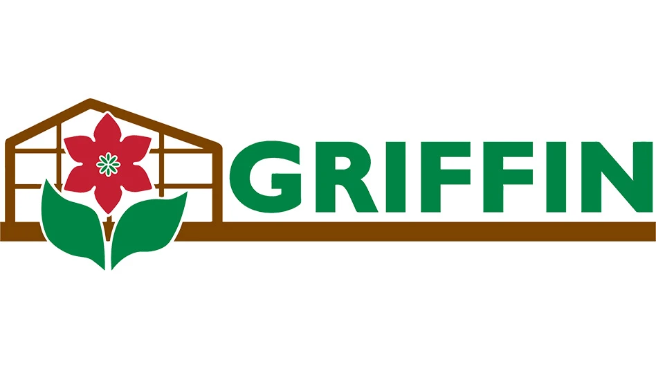 Griffin logo in green and red on a white background.