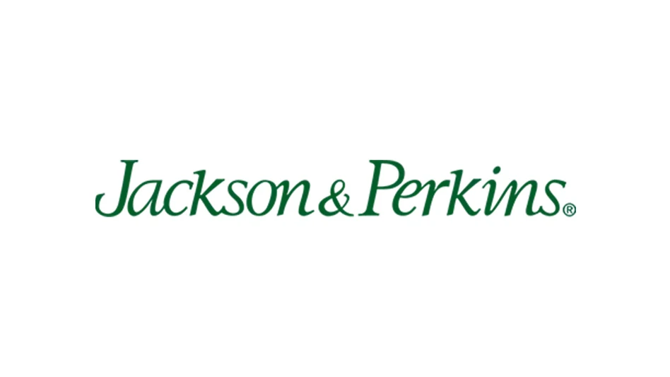 A logo with a white background and green text reading Jackson & Perkins.